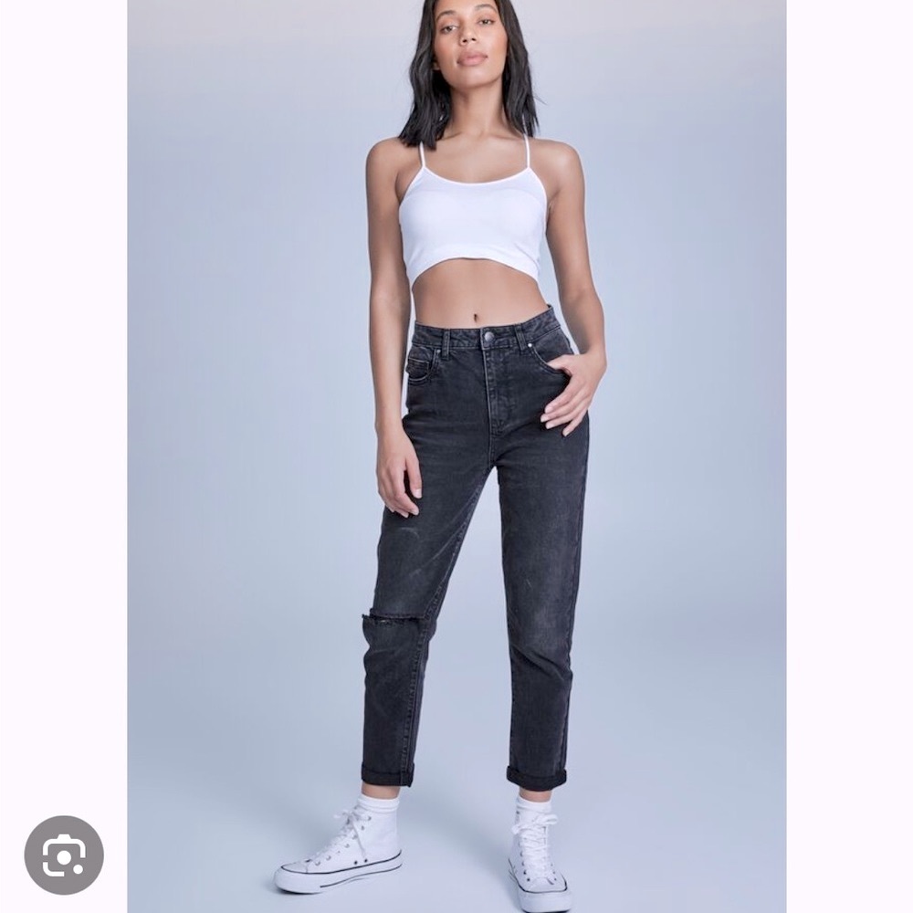 Cotton On Stretch Mom Jean, washed black